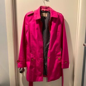 Hot pink Banana Republic Trench Coat